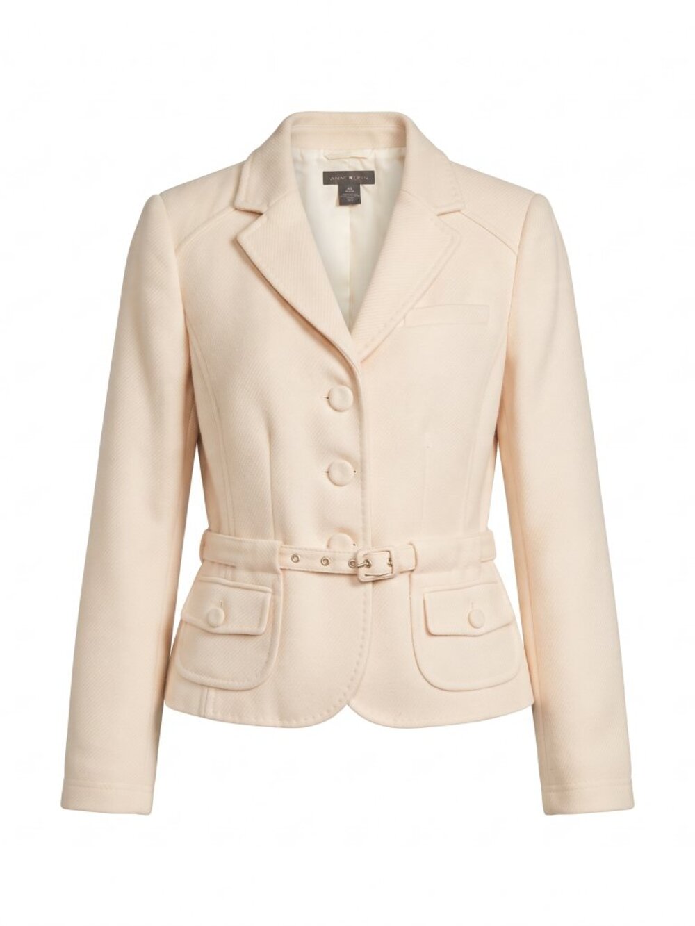 Ann Taylor Cream 100% Wool Tailored Classy Blazer Jacket, Size 10